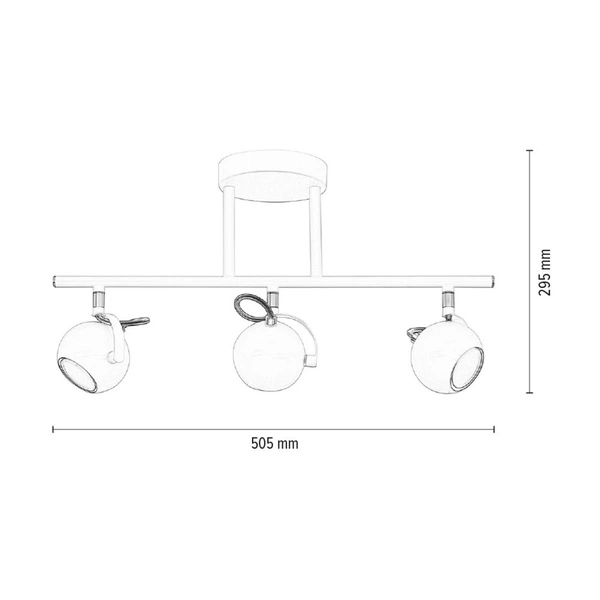 Lea Ceiling Lamp 3xGU10 Max.50W Chrome Metal/White Metal 5019302