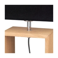Cadre Table Lamp 1xE27 Max.25W Oiled Oak/Black Fabric Cable/Black Fabric Shade 7704974