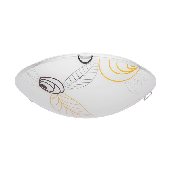 Indiana Ceiling Lamp 1xLED Integrated 800lm 2700K 12W Chrome Metal/White-Brown Glass 4453102