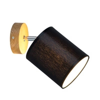 Aprillia Wall Lamp 1xE27 Max.25W Oiled Oak/Black Fabric Shade 56746174
