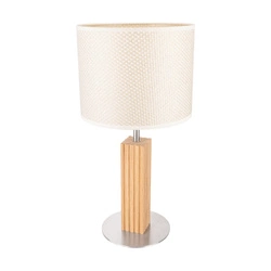 Riflet Table Lamp 1xE27 max. 40W Oiled Oak/Matte Nickel/Cream-Silver Small 7012912611689