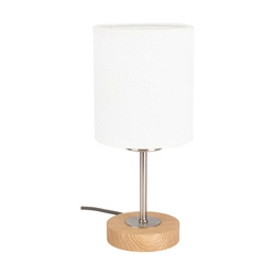 Benita Table Lamp 1xE27 Max. 25W Oiled Oak/Matte Nickel/White 7017400911549