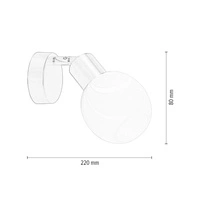 Sara Wall Lamp 1xE14 Max.40W Satin Metal/White Glass 2841012