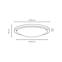 Frida Ceiling Lamp 3xE27 Max.40W Walnut/White 4754476