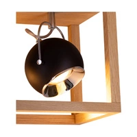 Lampa sufitowa Roy z 4xLED GU10 5W Dąb olejowany/Czarny metal 5224474L