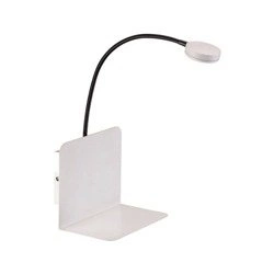 Lampa ścienna ARLES biała z małą półką 5851102