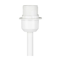 Lampa stołowa Amor 1xE27 maks. 40W biały metal/przezroczysty kabel PVC/szary klosz z tkaniny 7010205110216