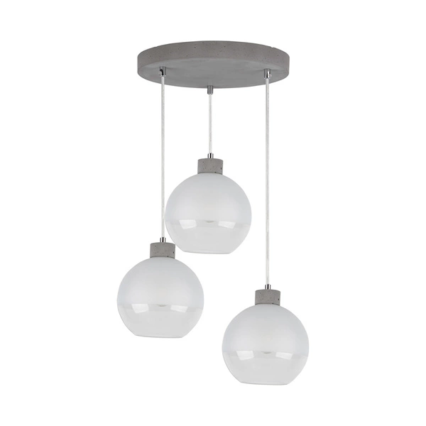 Fresh Hanging Lamp 3xE27 Max.60W Gray/Frosted-Transparent 1860336R