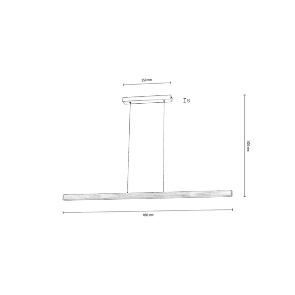 Forestier Pendant Lamp 1xLED 12V Integrated 16W Stained Pine Gray/Black 158217104