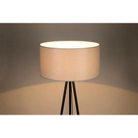 Dove Floor Lamp 1xE27 Max.40W Black Metal/Black PVC Cable/Gray Fabric Shade 15112004