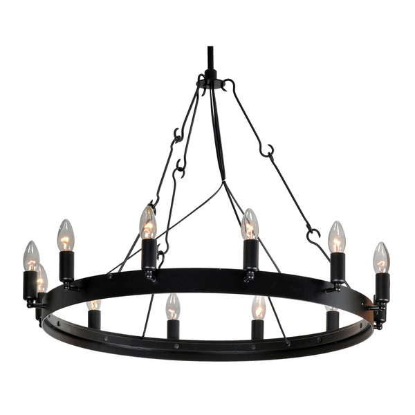Bellona Pendant Lamp 12xE14 Max.60W Black Metal 9801204