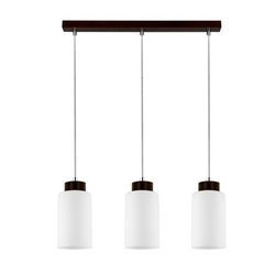 Bosco Pendant Lamp 3xE27 Max.60W Walnut/Transparent/White 1720376_SL