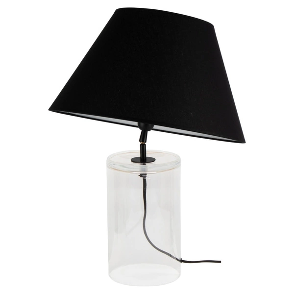 Dove Table Lamp 1xE27 Max.40W Transparent Glass/Black Fabric Cable/Black Fabric Shade 779139110
