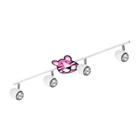 Lampa Sufitowa Lenny 4xGU10 Max.50W Biały Metal/Chrom Metal/Wielobarwny Materiał Syntetyczny z Tygrysim Wzorem 2108402