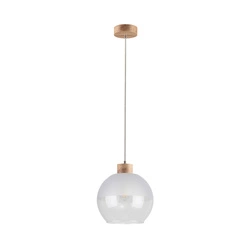 Linea Pendant Lamp 1xE27 Max.60W Oiled/Transparent/Frosted Oak 1860174