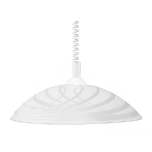 Sydney Pendant Lamp 1xE27 Max.60W White Synthetic Material/White Synthetic Material Cable/White Glass 4233502A