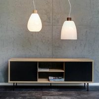 Campana Lampa Wisząca 1xE27 Max,60W Orzech/Transparentny/Biały 9844076