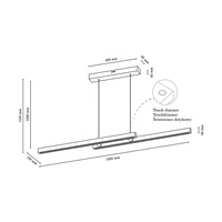 SMAL podwójna lampa wisząca LED zintegrowany 2660lm 3000K 28,5W drewno bukowe orzech ściemniaczem dotykowy 1529676