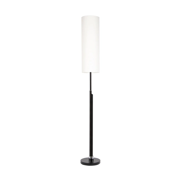 Eleganta Floor Lamp Incl. LED Integrated 1800lm+500lm 3000K 22W Black Matt Metal/Black Fabric Cable/White Fabric Shade 15921104