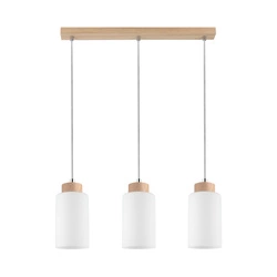 Bosco Pendant Lamp 3xE27 Max.60W Oiled Oak/Transparent/White 1720374