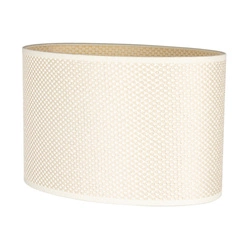 Lampshade Oval 1xE27 H20 Cream/Silver L360/W240 H200 A1524