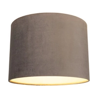 Lampshade Cylinder E27 H30 Gray Velvet A0579