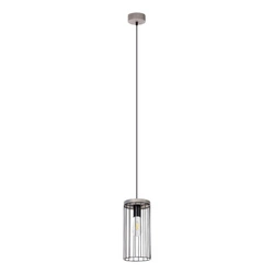 Timeo Pendant Lamp 1xE27 Max.60W Stained Pine Gray/Black PVC Cable/Black Metal 195109157