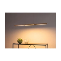 Smal Double Pendant Lamp 2xLED 24V Integrated 2260lm 3000K 22,5W Birch Wood/Transparent PVC Cable with Touch Dimmer 1519660