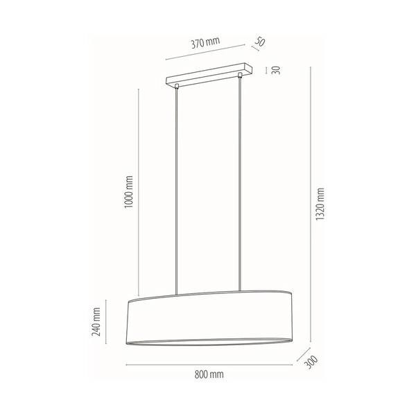 Jute Hanging Lamp 2xE27 Max.40W Black/Transparent/PVC/Beige 17910204