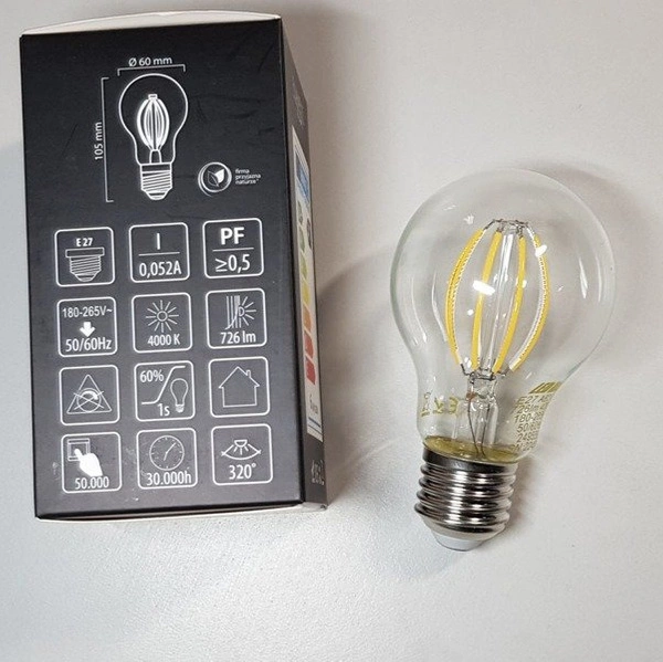 FILAMENT LED light bulb E27 6W neutral 4000K