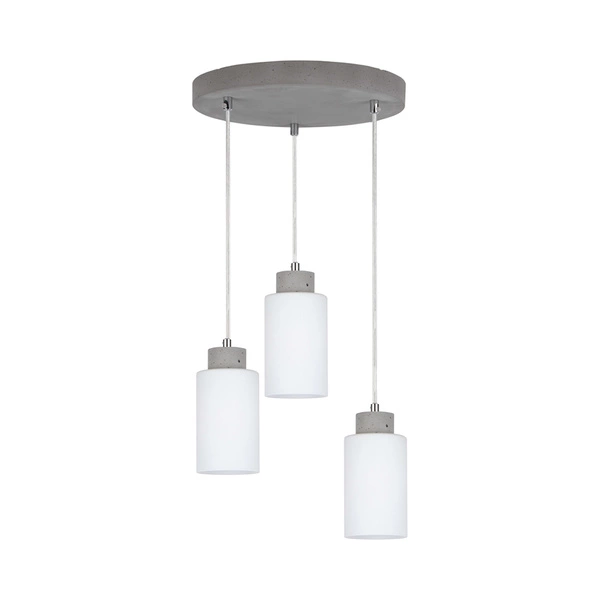 Karla Pendant Lamp 3xE27 Max.60W Gray/Transparent/Matte White