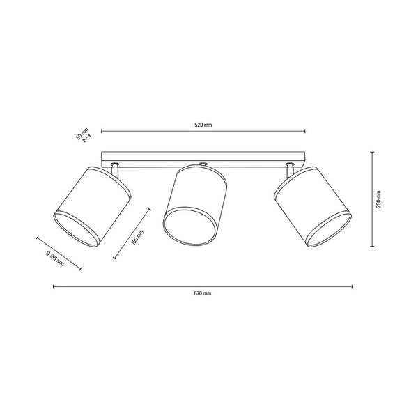 Ora Lampa Sufitowa 3xE27 Maks. 25W Czarny Metal/Złoty Metal/Złoty Klosz Tkaniny 96204023