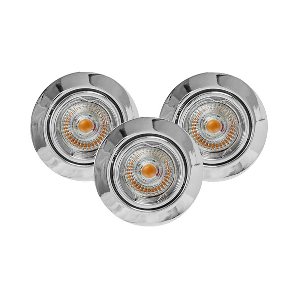 Ledsdream Round Lampa Sufitowa Incl.3xLED GU10 5W Chrom