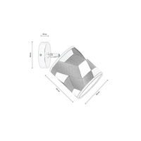 Espacio Wall Lamp 1xE27 Max.25W Black Metal/Multicolor Wallpaper 56748104