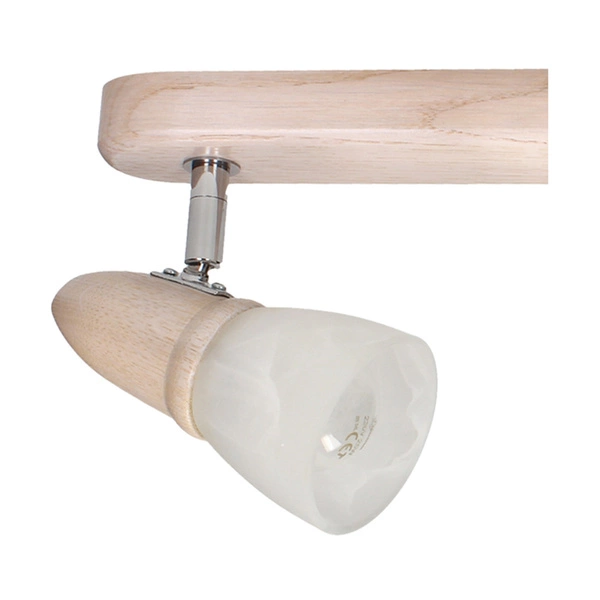 Lampa Sufitowa Julietta 2xE14 Max.40W Dąb Bielony/Chrom Metal/Białe Szkło 2215232