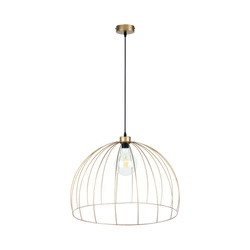 Coop Pendant Lamp 1xE27 Max.60W Gold Metal/Black Metal/Black Fabric Cable 18831920