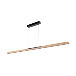 Jonas Pendant Lamp 1xLED 24V 25W Int. Black/Oiled Oak with Touch Dimmer/Rollizug (1600mm) 1037410100000