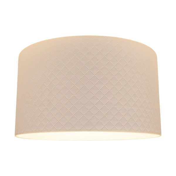 Lampshade Cylinder E27 H30 White ECO Leather A0954