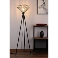 Raquelle Floor Lamp 1xE27 Max.40W Black Metal/Black PVC Cable 12570104