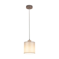 Prata Pendant Lamp 1xE27 Max.25W Gray Metal/Transparent PVC Cable/Silver Fabric Shade 957280127