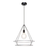 Lampa wisząca Casa Triango 1xE27 Max.60W Czarny metal/czarny kabel PVC 17749104