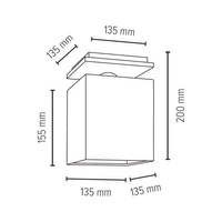 SPOTLIGHT lampa sufitowa RIVOLI Metal Chrom Abażur Biały, 8582128 8582128_SL