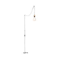 Drewniana lampa wisząca Clarte 1xE27 Max.60W Dąb olejowany/Czarny metal/Czarny kabel z tkaniny 34814104