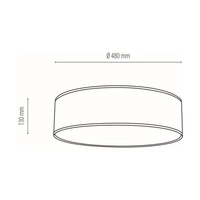 Lampa Sufitowa Hoja 4xE27 Max.25W Biały Metal/Wielokolorowa Tapeta 4874802