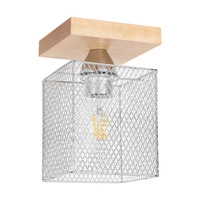 Lampa sufitowa Norman Wood 1xE27 Max.25W Drewno brzozowe/Chromowany metal 8175160