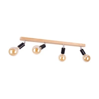 Negro Ceiling Lamp 4xE27 Max.25W Oiled Oak/Black Metal 2047419400000