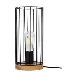 Timeo Table Lamp 1xE27 Max.25W Oiled Oak/Black Metal/Black PVC Cable 796049174