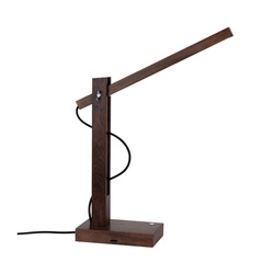 Tukan Table Lamp 1xLED 24V Integrated 753lm 3000K 5,5W Walnut Beech Wood/Black Fabric Cable with Touch Dimmer