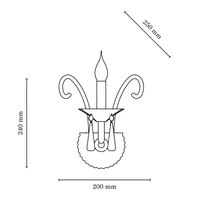 Rosano Wall lamp 1xE14 Max.40W White/Transparent/Chrome 5193102