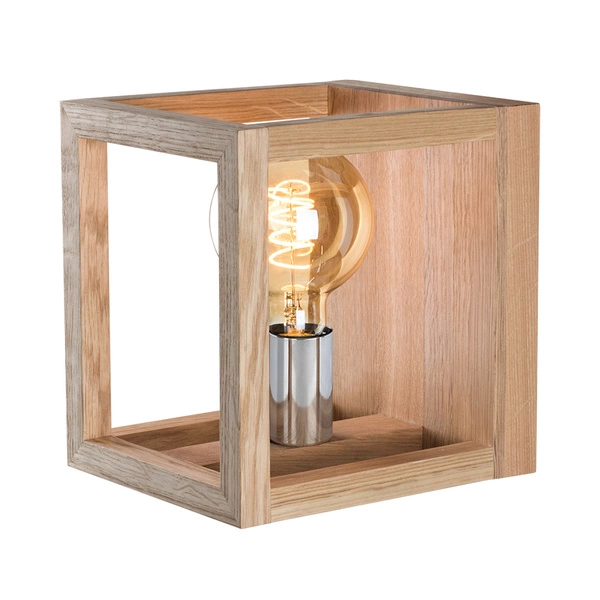 Kago Wall lamp 1xE27 Max.40W Oiled Oak/Chrome 9150174